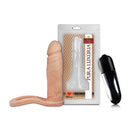 Anel Companh. c/ Veias e Glande Pequena e Vibrador Bege