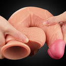 Pênis Realista com Veias Camada Dupla macio e Firme 7,5" - LOVETOY DUAL-LAYERED SILICONE NATURE COCK