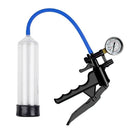 Bomba Peniana Manual Desenvolvedor Peniano Transparente com Gatilho e Manômetro - Luv Pump