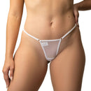 Calcinha Fio Dental Branco -tela Tentadora - Yaffa Lingerie