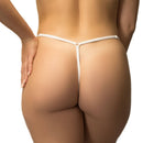 Calcinha Fio Dental Branco com tela Apressadinha - Yaffa Lingerie