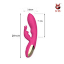 Vibrador em Silicone Dupla Estimulação Ponto G e Clitóris Recarregável Crazy Rabbit - NV TOYS