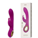 Vibrador Dupla Estimulação c/ Auto Aquecimento Ponto G e Clitóris Rabbit Luxo Recarregável em Silicone - Lealso