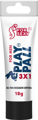 Play Pall Bisnaga - Gel Masculino Vibra Excita e Esfria 18g - For Sexy