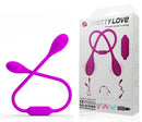 Dream Lover's Whip Vibrador Duplo com 12 modos de Vibração Recarregável - 65 x 3,5 cm - Pretty Love
