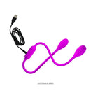 Dream Lover's Whip Vibrador Duplo com 12 modos de Vibração Recarregável - 65 x 3,5 cm - Pretty Love