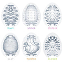 CAIXA COM 6 MASTURBADORES SUPER EGG - (Ovo masturbador com textura)