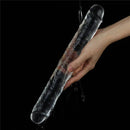 Pênis Transparente Duplo em TPE 30cm 12" - LOVETOY DOUBLE DILDO