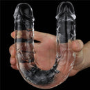 Pênis Transparente Duplo em TPE 30cm 12" - LOVETOY DOUBLE DILDO