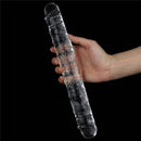 Pênis Transparente Duplo em TPE 30cm 12" - LOVETOY DOUBLE DILDO