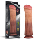 Pênis Monstruoso Macio Firme e Texturizado com Camada Dupla 12" - LOVETOY DUAL-LAYERED PLATINUM SILICONE NATURE COCK