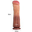 Pênis Monstruoso Macio Firme e Texturizado com Camada Dupla 12" - LOVETOY DUAL-LAYERED PLATINUM SILICONE NATURE COCK