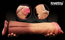 Pênis Monstruoso Macio Firme e Texturizado com Camada Dupla 12" - LOVETOY DUAL-LAYERED PLATINUM SILICONE NATURE COCK