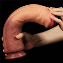 Pênis Monstruoso Macio Firme e Texturizado com Camada Dupla 12" - LOVETOY DUAL-LAYERED PLATINUM SILICONE NATURE COCK