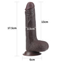 Pênis Realista com Camada Dupla Macio e Firme Preto 7" - LOVETOY SLIDING-SKIN DUAL LAYER DONG BLACK