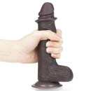Pênis Realista com Camada Dupla Macio e Firme Preto 7" - LOVETOY SLIDING-SKIN DUAL LAYER DONG BLACK