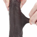 Pênis Realista com Camada Dupla Macio e Firme Preto 7" - LOVETOY SLIDING-SKIN DUAL LAYER DONG BLACK
