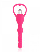 Plug Ball Rosa 16cm em silicone com Vibrador
