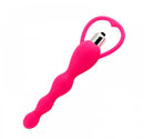 Plug Ball Rosa 16cm em silicone com Vibrador