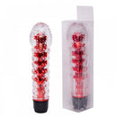 Vibrador Glande Macia e Textura multivelocidades capa Silicone cor Vermelho