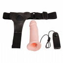 Cinta com Capa Peniana em CyberSkin e Vibro Multivelocidade - 16 cm