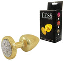 Plug Anal Dourado em ABS com Pedra Cravejada em Strass Cromada - HARD Plug LESS