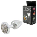 Plug Anal Cromado em ABS com Pedra Cravejada em Strass Cromada - HARD Plug LESS