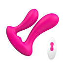 Vibrador Dupla estimulação em Silicone c/ Controle Remoto (Recarregável) - Mento RCT - S-HANDE