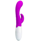Vibrador Feminino Texturizado c/ 2 motores para dupla estimulação- Plug Lateral - Bruno PRETTY LOVE