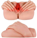 Masturbador com Formato Vagina e Ânus com Mãos em Cyberskin - Passion Lady