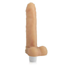 Prótese em Cyber Skin Vibrador - Saturno com escroto - 17,5x3,5cm