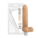 Prótese em Cyber Skin Vibrador - Saturno com escroto - 17,5x3,5cm