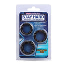Kit com 3 Anéis Penianos e Nódulos Massageadores – STAY HARD