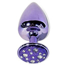 Plug Anal em Strass Lilás Joia Anal em Metal - HARD