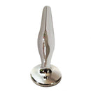 Plug Anal Cromado para Iniciantes Joia Anal em Metal - HARD