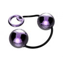Ben-Wa Bolas para Pompoar em metal Lilás - Cordão 4cm - HARD