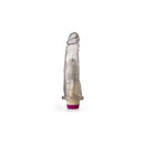 Prótese com vibrador 10 - 18,5 x 4,5 cm - Translúcido