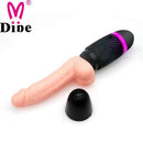 Pênis Realístico Recarregável com Ventosa Removível, 7 Modos de Vibração e 7 Modos de Vai e Vem - DIBE SEX MACHINE