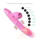 Vibrador Recarregável Giratório Vai e Vem escova rotativa que simula Língua 7 variações - SEX MASSAGER Dibe