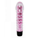 Vibrador multivelocidade em Silicone com ponta saliente Texturizada - Rosa