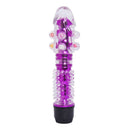Vibrador multivelocidade em Silicone Texturizado com esferas massageadoras - Lilás