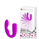 Vibrador Recarregável Ponto G com Alça Metalizada e Estimulador Clitoriano – PRETTY LOVE JERSEY