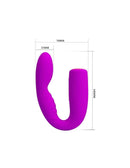 Vibrador Recarregável Ponto G com Alça Metalizada e Estimulador Clitoriano – PRETTY LOVE JERSEY