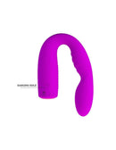 Vibrador Recarregável Ponto G com Alça Metalizada e Estimulador Clitoriano – PRETTY LOVE JERSEY