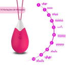 Bullet em Silicone Recarregável Controle s/ fio para Exercícios - Kegel Ben wa - 10 Vibrações - Rosa