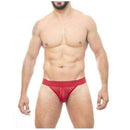 Cueca Jockstrap vermelha em tule