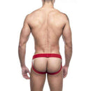 Cueca Jockstrap vermelha em tule