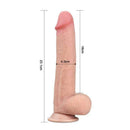 Pênis Realista Marrom com Camada Dupla macio e firme 9" - LOVETOY SLIDING-SKIN DUAL LAYER DONG