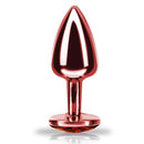 Jóia Anal Plug Metálico Vermelho