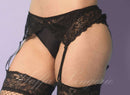 Cinta liga com detalhes rendados com prendedor e regulador de tamanho para meia - YAFFA Lingerie